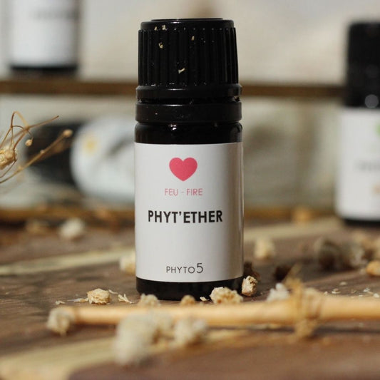 PHYTO 5 guide holistique bien etre phyt'ether feu serum rouge equilibre de la joie diagnostic aromatherapie holistique emotionnel serum huiles essentielles cosmetique naturel suisse holistique energetique laboratoire cosmetique suisse