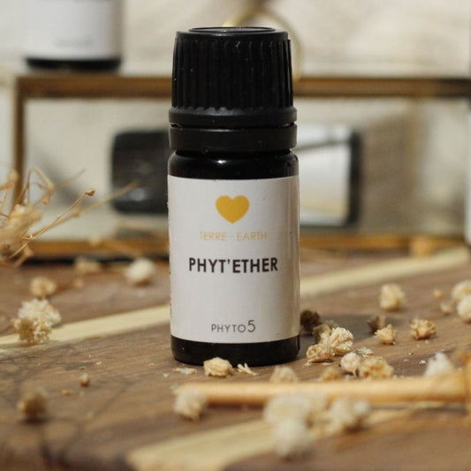 PHYTO 5 guide holistique bien etre phyt'ether terre serum jaune equilibre de la creativite diagnostic aromatherapie holistique emotionnel serum huiles essentielles cosmetique naturel suisse holistique energetique laboratoire cosmetique suisse